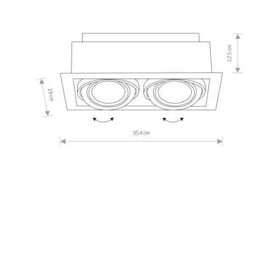 Oprawa stropowa 2pł DOWNLIGHT ES111 Black II 9570 - zdjęcie 2
